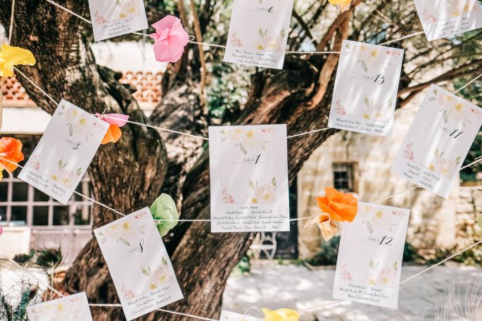 chateau sainte cecile plan de table detail