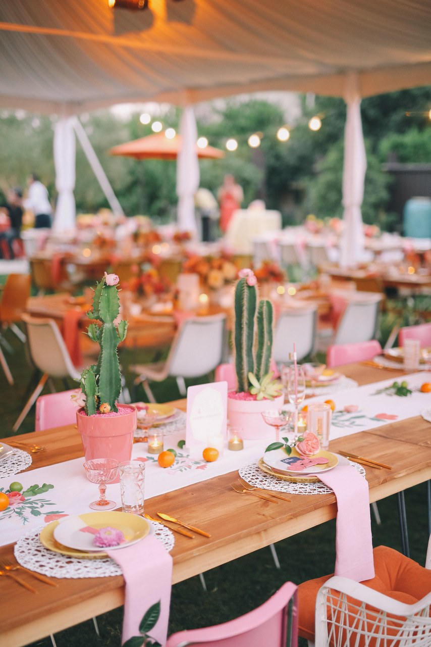 tendance mariage cactus centre table