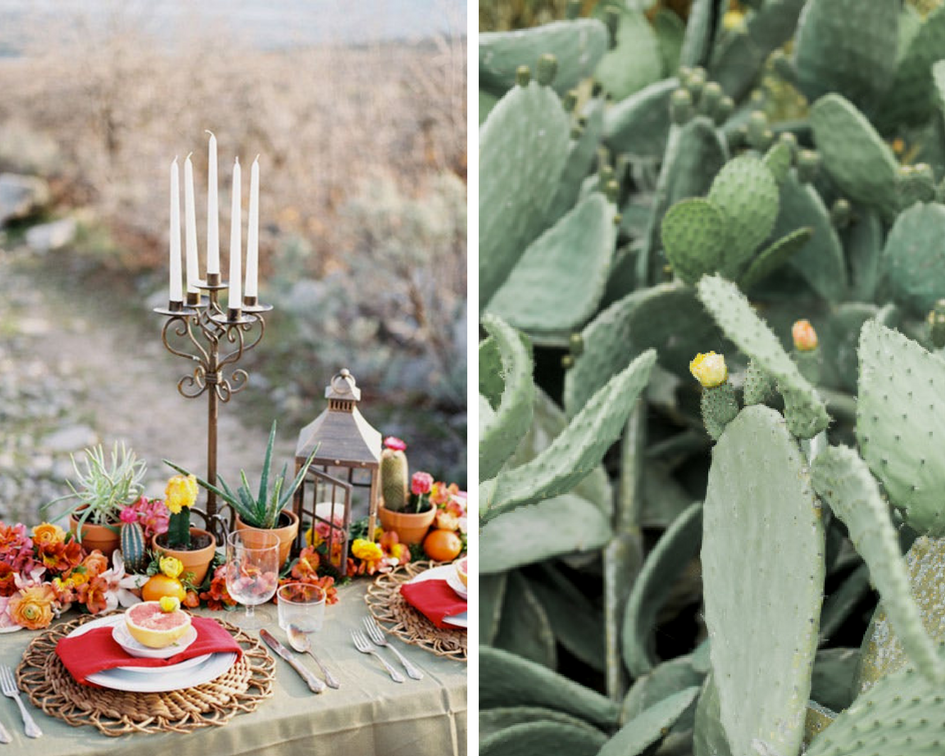 tendance mariage cactus table