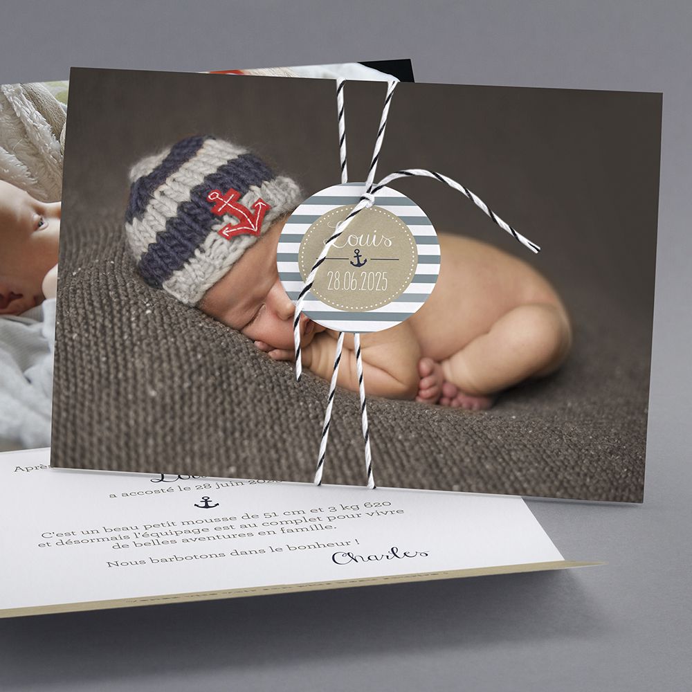 theme marin faire part naissance 2